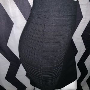 Black promod body on ribbed mini skirt